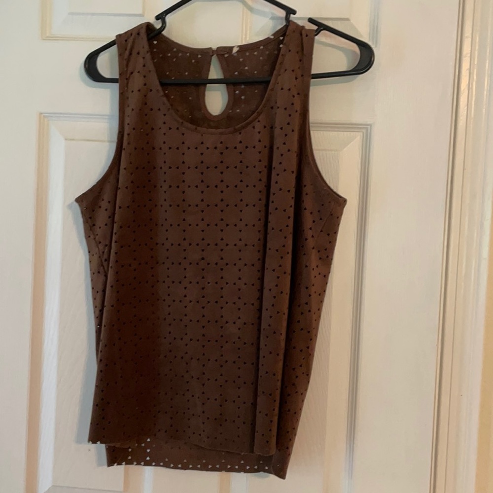 Brown dressy tank.